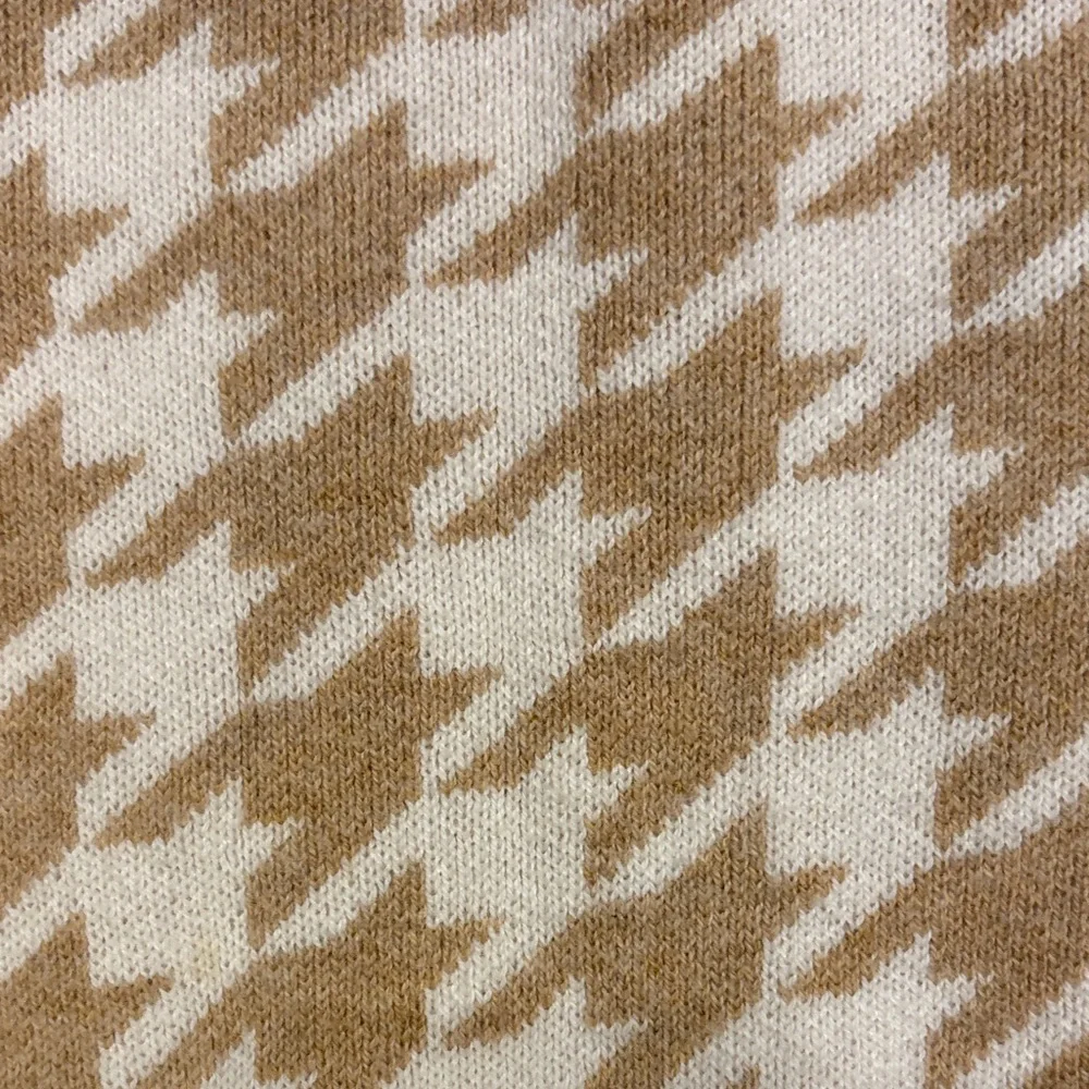 Tan Houndstooth woMen's Sweater xxl - Picture 3 of 5